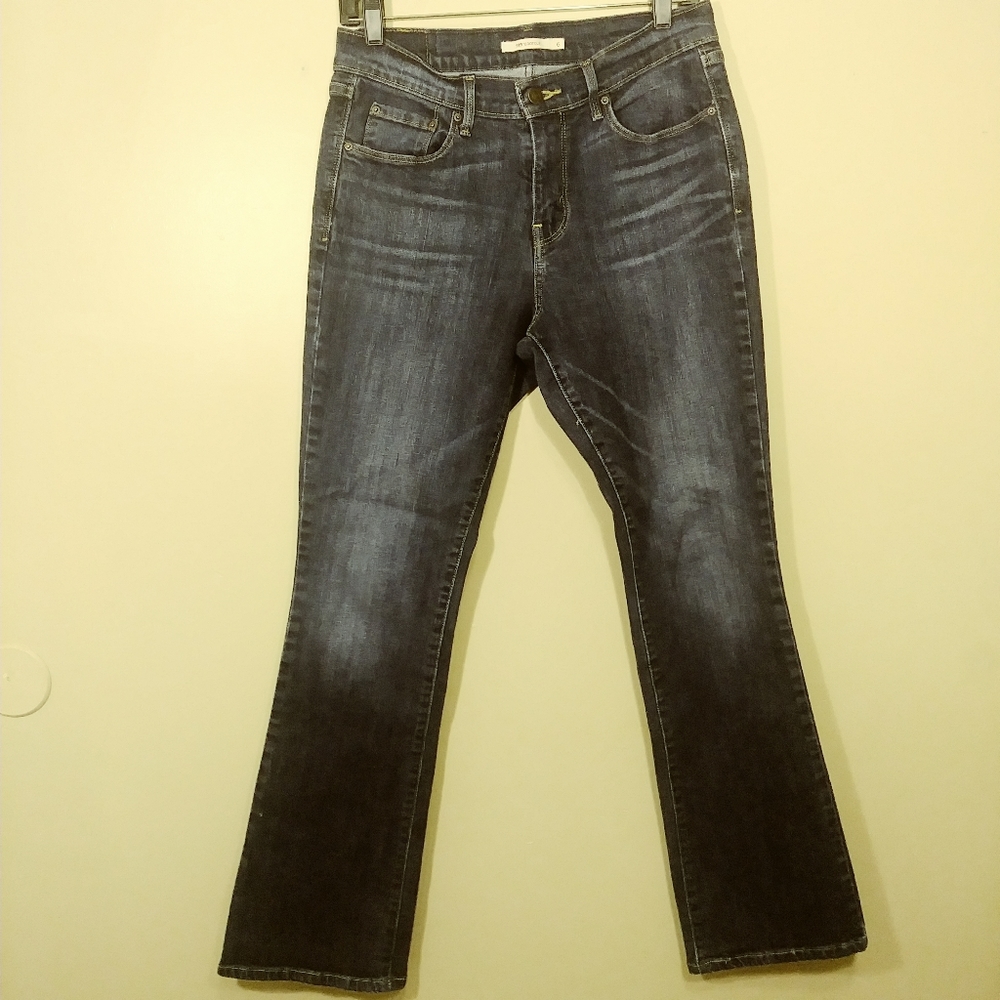 LEVI'S 515 Dark Blue Boot Cut Stretch Denim Size 6